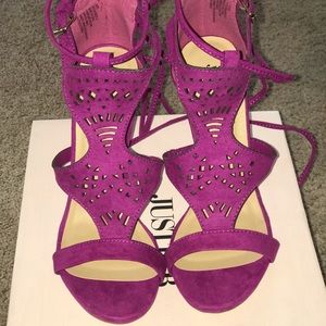 Fuchsia heels w/ strings